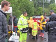 Volunteers listening to the Crew Leader