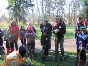 Volunteers preparing to put down roots